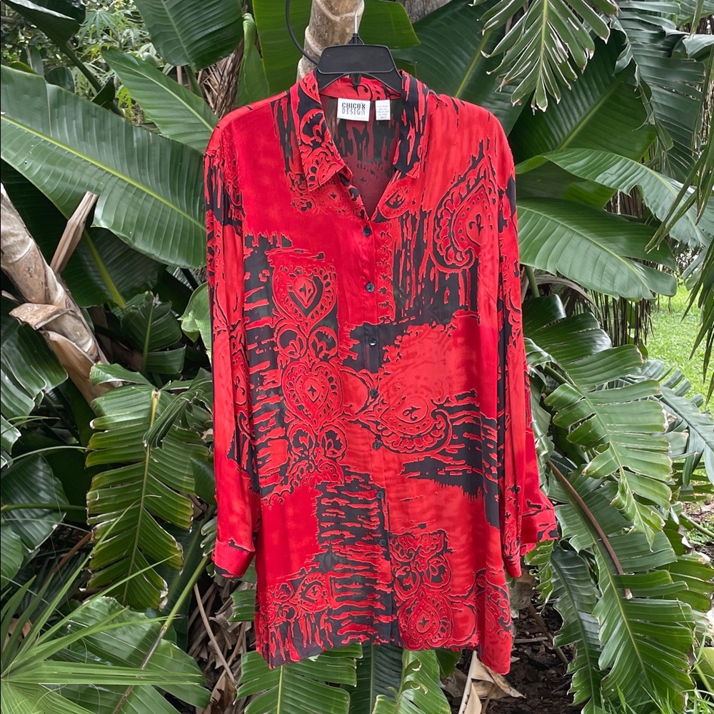 Chico’s design silk burnout tunic